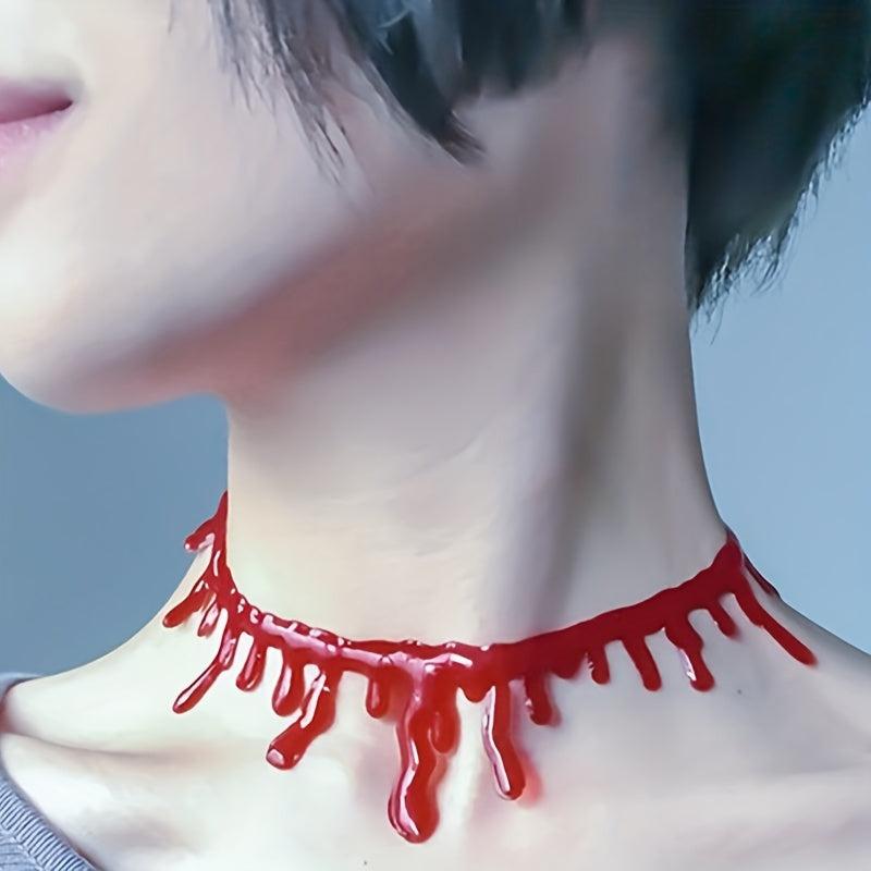 Halloween Blood Necklace Masquerade Creative Red