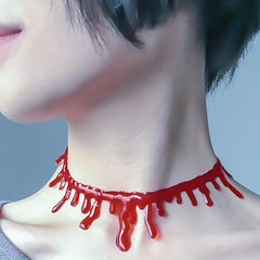Halloween Blood Necklace Masquerade Creative Red