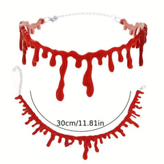 Halloween Blood Necklace Masquerade Creative Red