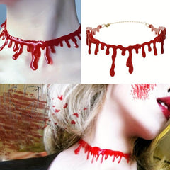 Halloween Blood Necklace Masquerade Creative Red