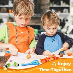 17PCS Kids Cooking Sets Real Cooking Montessori Kitchen Tools Safe Knives