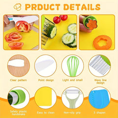 17PCS Kids Cooking Sets Real Cooking Montessori Kitchen Tools Safe Knives