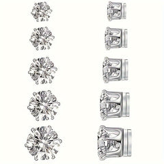 10-Piece Zircon Magnetic Ear Clip Set, No Ear Hole Required