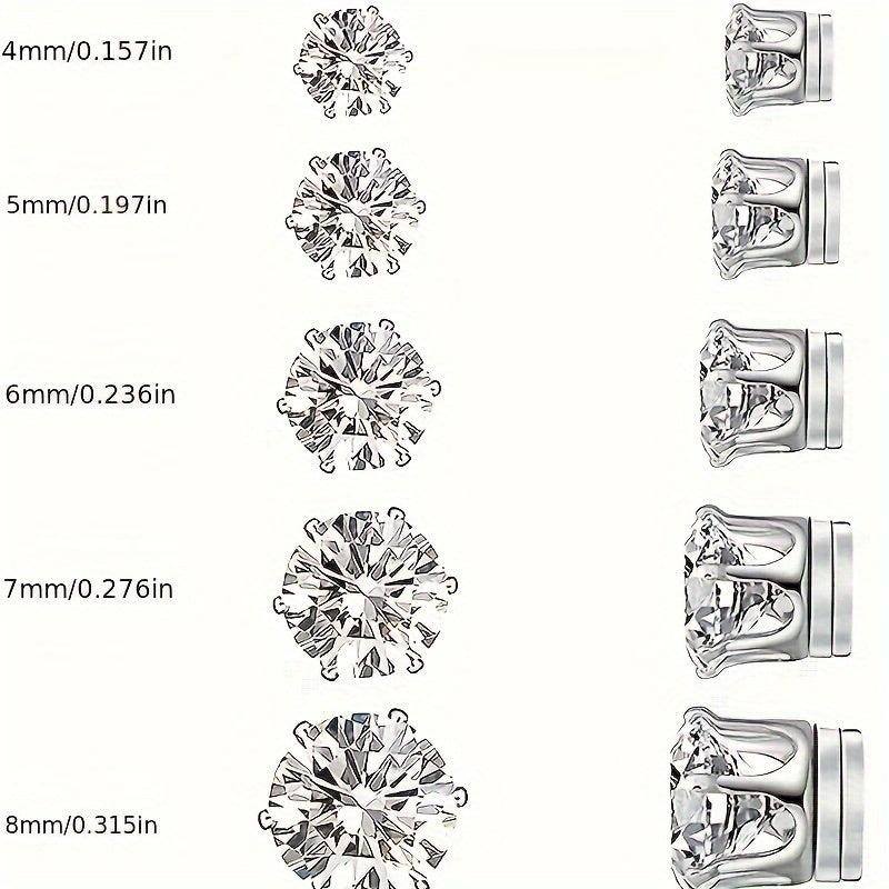 10-Piece Zircon Magnetic Ear Clip Set, No Ear Hole Required
