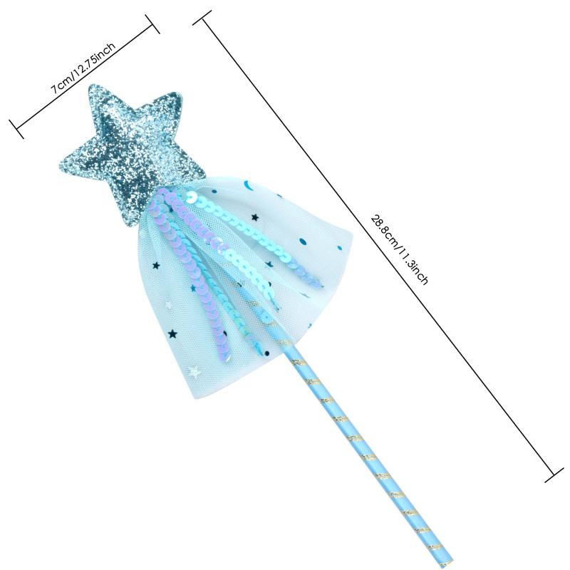3pcs Glitter Star Fairy Wand for Girls Kids Birthday Wedding Party