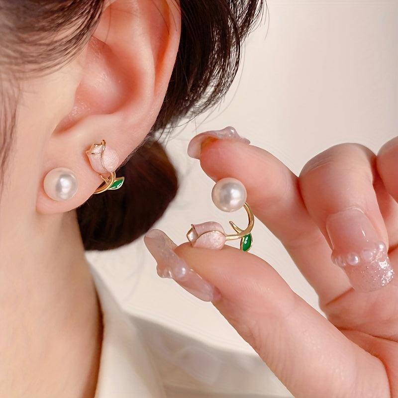 Personality Tulip Stud Earrings Ear Jewelry