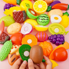 Kitchen Toys Fruit Cutting Paste Toys Early Education for Children