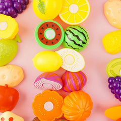 Kitchen Toys Fruit Cutting Paste Toys Early Education for Children
