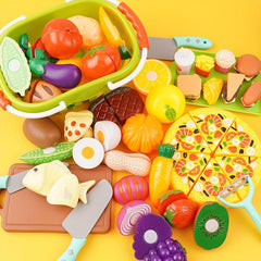 Kitchen Toys Fruit Cutting Paste Toys Early Education for Children