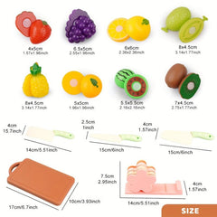 Kitchen Toys Fruit Cutting Paste Toys Early Education for Children