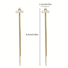 Long Tassel Earrings Ladies - 2 Pieces Jewelry Accessories