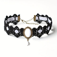 Gothic Retro Punk Lace Choker Necklace Clavicle Chain Halloween Gift