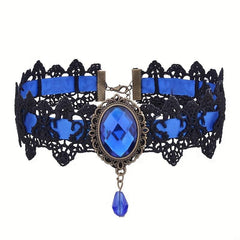 Gothic Retro Punk Lace Choker Necklace Clavicle Chain Halloween Gift