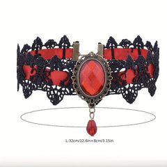Gothic Retro Punk Lace Choker Necklace Clavicle Chain Halloween Gift