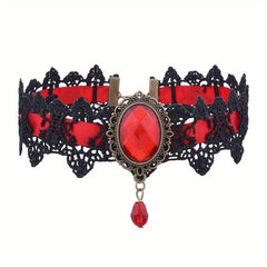 Gothic Retro Punk Lace Choker Necklace Clavicle Chain Halloween Gift