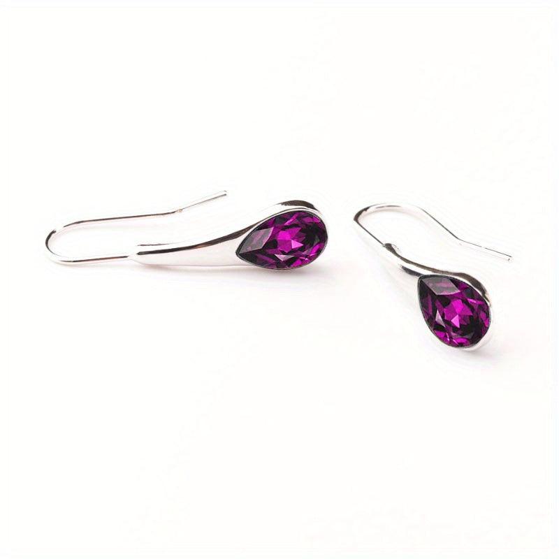Water Drop Green Gemstone Ear Stud Earrings