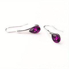Water Drop Green Gemstone Ear Stud Earrings