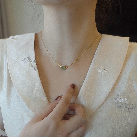 Ancient Style Necklace Female Light Niche Temperament Student Clavicle Chain