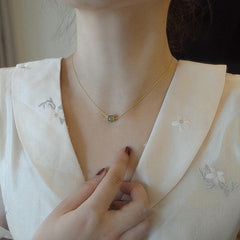 Ancient Style Necklace Female Light Niche Temperament Student Clavicle Chain