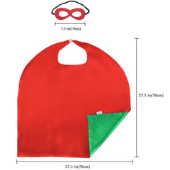 Kids Superhero Cape And Mask Fancy Dress Costume