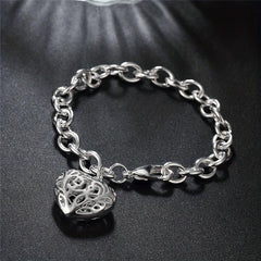 3D Heart Chunky Bracelet - Bold Statement for Men
