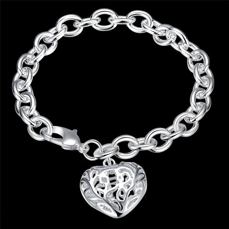 3D Heart Chunky Bracelet - Bold Statement for Men