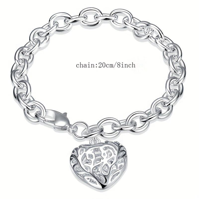 3D Heart Chunky Bracelet - Bold Statement for Men