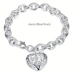 3D Heart Chunky Bracelet - Bold Statement for Men