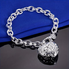 3D Heart Chunky Bracelet - Bold Statement for Men