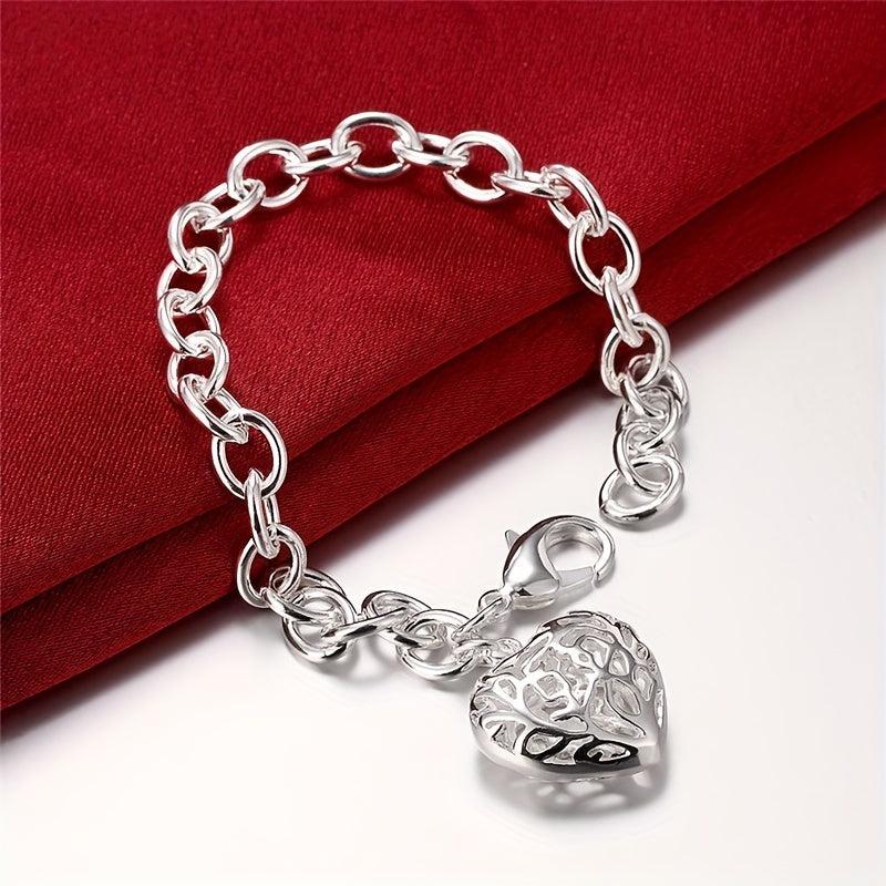 3D Heart Chunky Bracelet - Bold Statement for Men