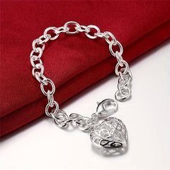 3D Heart Chunky Bracelet - Bold Statement for Men