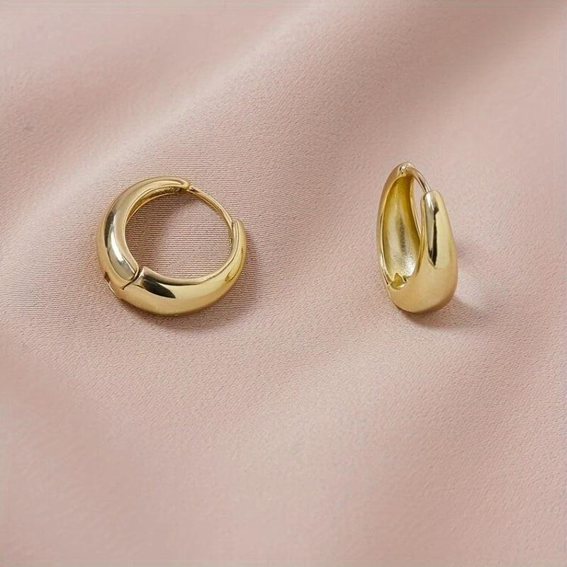 Golden Hoop Earrings for Women Party