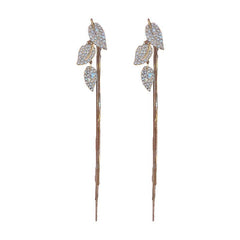 Leaf Tassel Earrings Light Temperament High-end Earrings