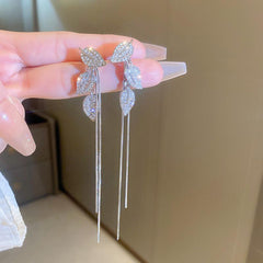 Leaf Tassel Earrings Light Temperament High-end Earrings