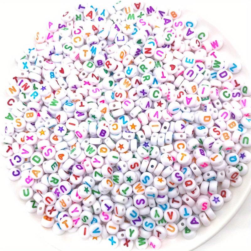 100pcs Alphabet Acrylic Beads for DIY Jewelry Making