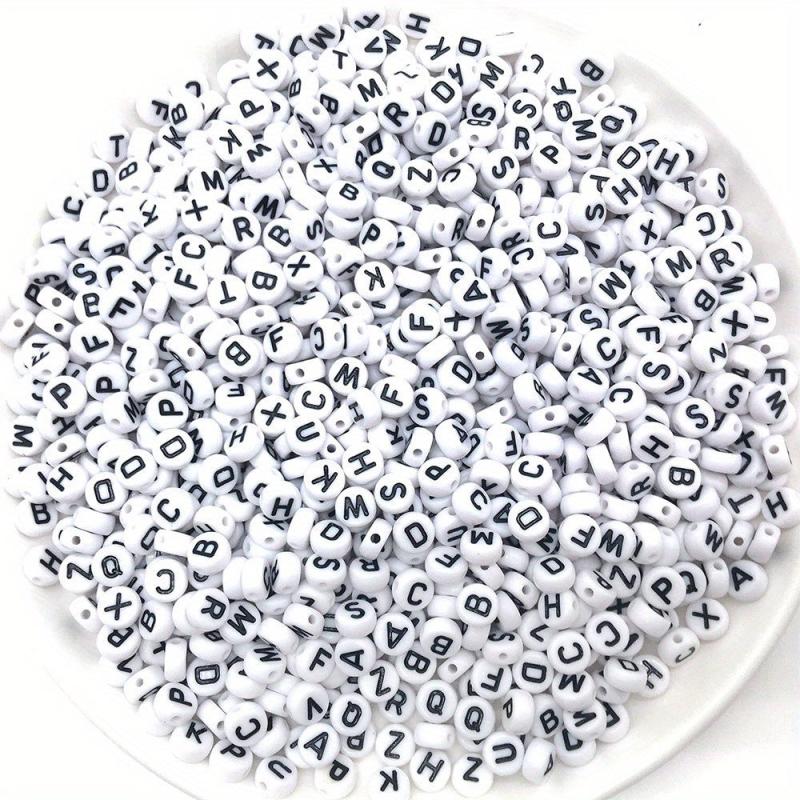 100pcs Alphabet Acrylic Beads for DIY Jewelry Making