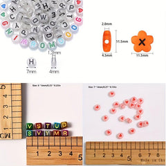 100pcs Alphabet Acrylic Beads for DIY Jewelry Making