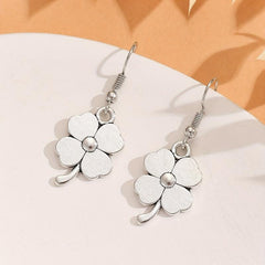 Lucky Clover Earrings for Women, 4 Leaf Design