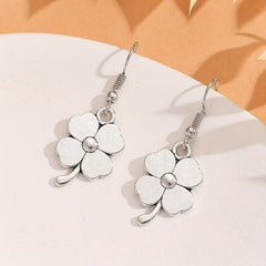Lucky Clover Earrings for Women, 4 Leaf Design