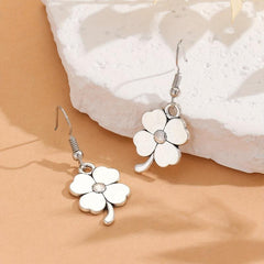 Lucky Clover Earrings for Women, 4 Leaf Design