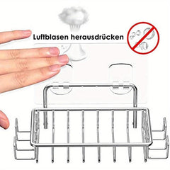 Stainless Steel Shower Wall Soap Holder with 4 Hooks