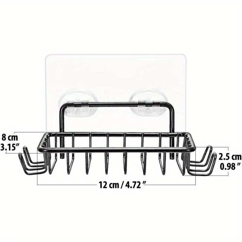 Stainless Steel Shower Wall Soap Holder with 4 Hooks