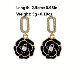 Camellia Earrings Female All-match Niche Earrings