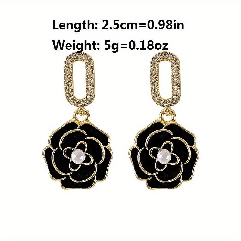 Camellia Earrings Female All-match Niche Earrings