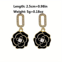 Camellia Earrings Female All-match Niche Earrings