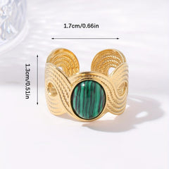 Personalized Stainless Steel Open Ring W027