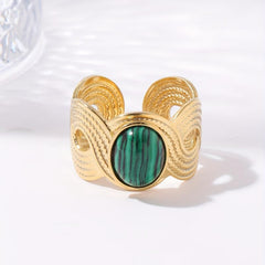 Personalized Stainless Steel Open Ring W027