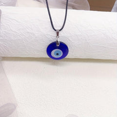 Retro Devil's Eye Glass Pendant Necklace