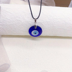 Retro Devil's Eye Glass Pendant Necklace