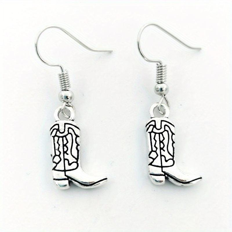 Western Cowboy Series Earrings Vintage Alloy Earrings